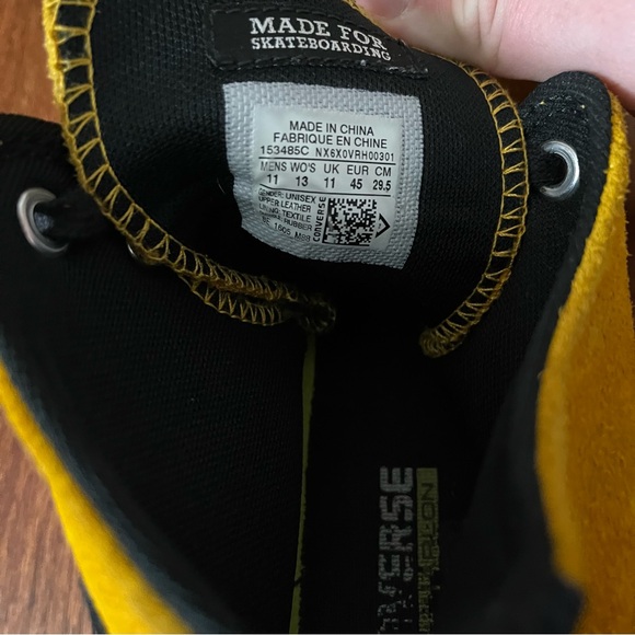 Converse Yellow Suede Chuck Taylor Pro High Tops With Lunarlon Size 11 - Picture 4 of 5